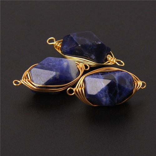 2 Pièces/Lot De Pierres D'améthyste Naturelles À Facettes 21x10mm, Connecteur Rectangulaire, Pendentif, Breloque Pour Femmes, Collier, Boucle D'oreille, Accessoire De Bracelet
