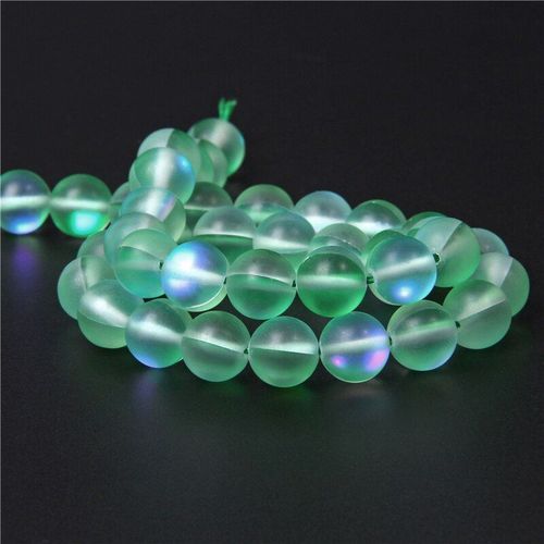 Perles Rondes Colorées En Pierre De Lune, Mates, En Vrac, Couleur Café, Pierres Précieuses Brillantes, Pour La Fabrication De Bijoux, Bracelets Et Colliers