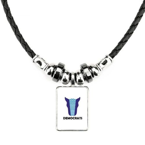 Collier Avec Pendentif En Cuir Et Corde Bleue, Bijou De La Religion Américaine