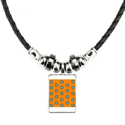 Collier En Cuir Bleu, Pendentif Avec Cordon De Serrage