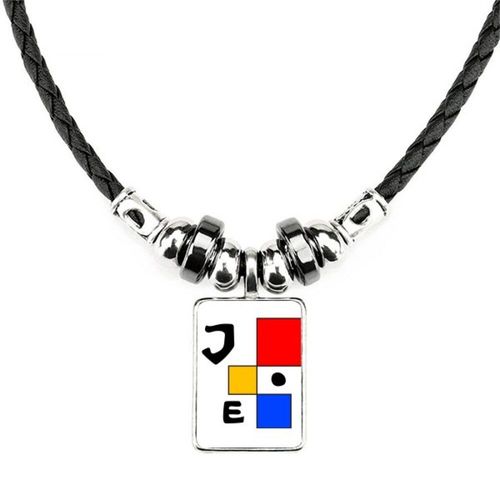 Collier Carré Coloré Du Président Américain Joe, Bijoux, Pendentif À Corde En Cuir, Couple
