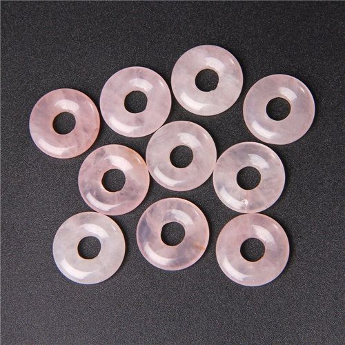Pendentif En Quartz Rose Naturel Pour Homme Et Femme, Accessoire Simple Et Élégant, Bijoux, Meilleur Cadeau, 18mm