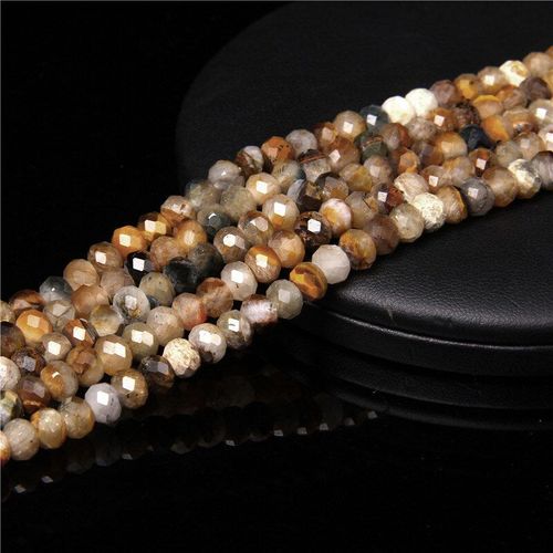 Rondelles En Pierre Naturelle À Facettes, 4x6mm, Perles En Cristal, Quartz, Pour La Fabrication De Bijoux, Accessoires Pour Colliers, Boucles D'oreilles Et Bracelets