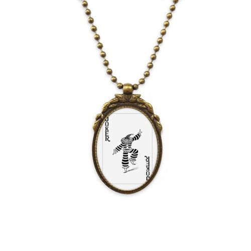 Jeu De Cartes Joker Noir, Collier Antique, Pendentif Perle Vintage, Porte Clés