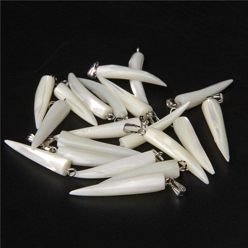Pendentifs En Nacre Naturelle Blanche Pour Femmes Et Filles, Breloques En Forme De Coquille Ivoire, À La Mode, Géométrie Minimaliste, Bijoux Cadeaux