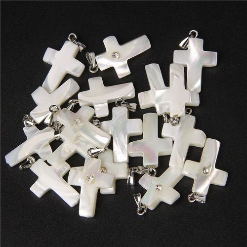 Pendentifs En Coquillage Naturel Pour Femmes, Boucles D'oreilles, Accessoires De Bijoux, 19.5x15mm, 2 À 10 Pièces