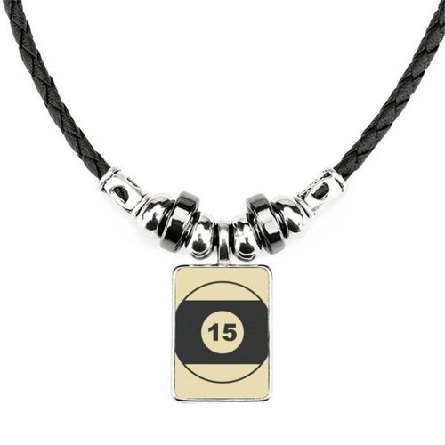 Collier À Motif Géométrique Simple, Bijoux De Sport, Pendentif De Corde En Cuir