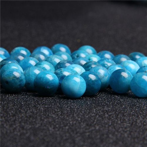Perles En Pierre D'apatite Naturelle, Rondes Et Lisses, En Vrac, Pour La Fabrication De Bracelets, 6mm, 8mm, 10mm