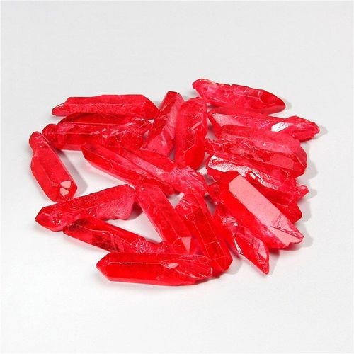 Perles En Cristal De Quartz Rouge Brut, 40mm, 10 Pièces, Top Percé, Pendentif En Pointe, Pour La Fabrication De Bijoux, Diy