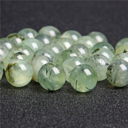Perles Rondes En Pierre Naturelle De Quartz, Cristal Vert De Qualité A, Pour La Fabrication De Bracelets De Bijoux, Diy, 6mm, 8mm, 10mm