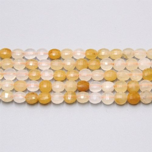 Perles En Pierre De Quartz Aventurine Jaune Naturelle, À Facettes, Pour La Fabrication De Bijoux Et De Bracelets