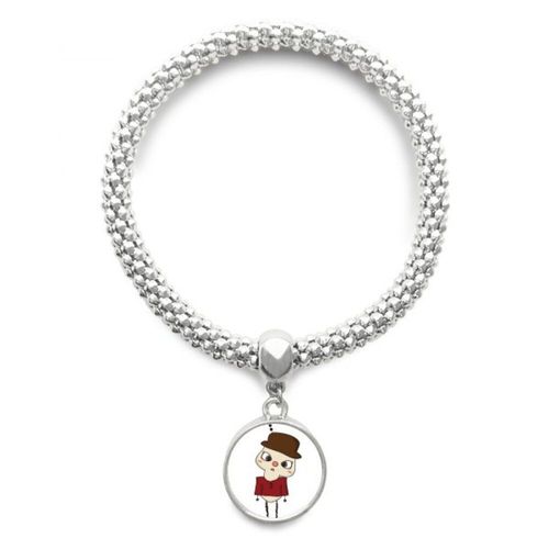 Bracelet En Argent Avec Pendentif, Chaîne Réglable, Culture Rouge, Local Uu