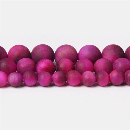 Perles Mates En ¿Il De Tigre Rose, En Pierre Naturelle, Givrée, Pour La Fabrication De Bijoux, Bracelet, Collier, Cadeau