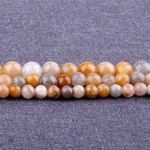 Perles D'agates Brunes Naturelles, Pierres Polies Rondes, En Vrac, Calcédoine, Pour La Fabrication De Bijoux, Breloques De Bracelet, 15 Pouces