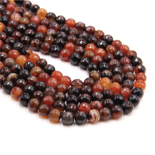 Perles En Pierre Naturelle Jaune À Facettes, Agate, Pour La Fabrication De Bijoux, Bracelet, Matériel De Bricolage, 6/8/10/12mm, Brin Naturel 15
