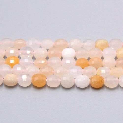 Perles De Pierre À Facettes En Aventurine Rose, Minéraux, Cristal Naturel, Pièces De Monnaie, Taille Au Choix Pour La Fabrication De Bijoux, Bracelet, Bricolage, 15 Pouces