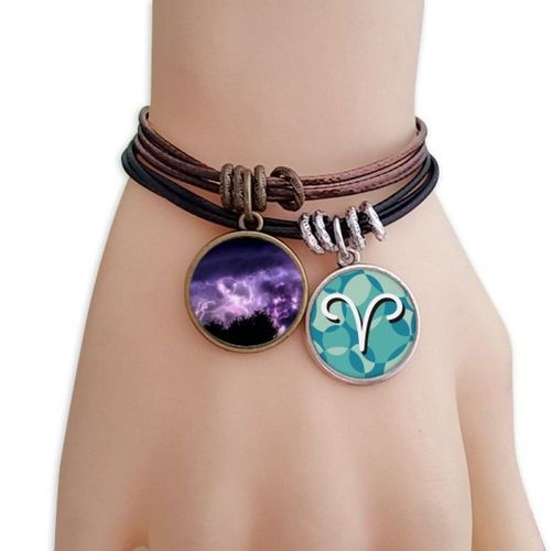 Bracelet De Nuit En Forme De Tonnerre Violet, Pour Bélier