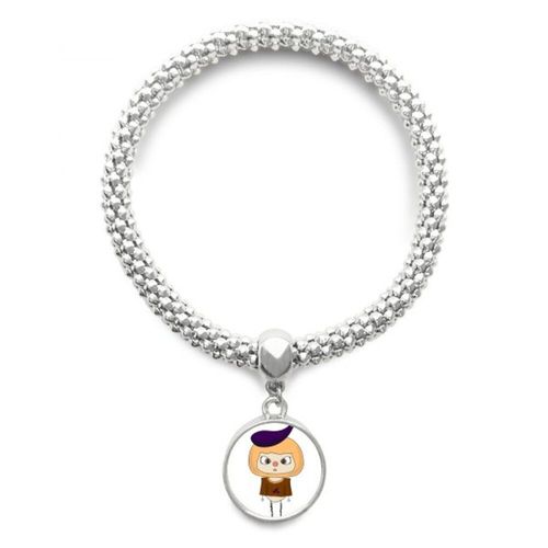 Bracelet À Pendentif En Argent, Violet, Végétal, Oeuf, Dîner, Uu, Bijoux, Chaîne Réglable