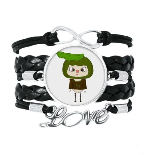 Bracelet En Perles De Légumes Vertes, Délicieux, Accessoire D'amour, En Cuir Torsadé, Corde À Tricoter
