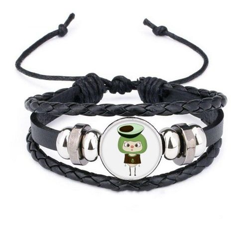 Bracelet En Cuir Tressé Et Corde Tissée, Vert Avocat, Sain Et Délicieux