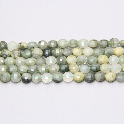Sone Jaspers En Verre Vert Naturel, Perles Rondes À Facettes, Pièces De Monnaie, Pour La Couture, La Fabrication De Bijoux, Bricolage, Bracelet, Collier