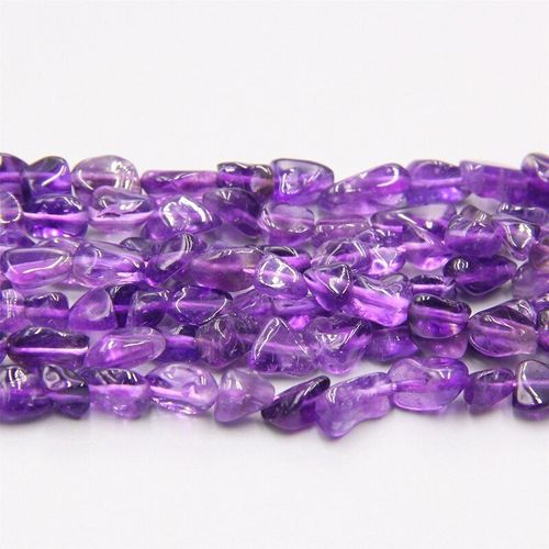 Perles En Pierre Naturelle, Améthyste Irrégulières De 6 À 8mm, Cristal Violet Plaqué Pour La Fabrication De Bijoux, Bracelet Et Collier, 15 Pouces