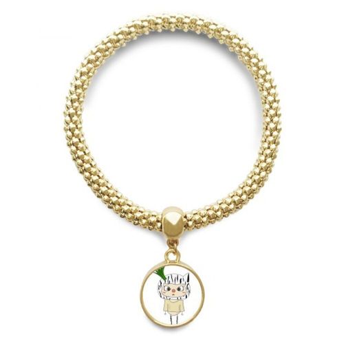 Bracelet Chaîne En Or Avec Pendentif, Animal Noir, Herbe Naturelle, Uu, Bijoux D'ornement À La Main