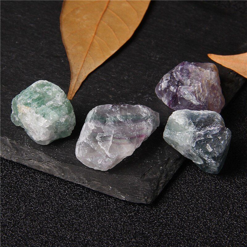 Spécimen De Quartz En Cristal Naturel, Fluorite Violette, Forme Irrégulière, Roche Brute Non Polie, Collection Reiki, Pierre Rare, 50g