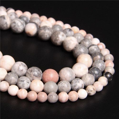 Perles Rondes En Jaspe Zèbre Rose, Pour Bijoux, Bracelet Et Collier, Vente En Gros, 15.5mm