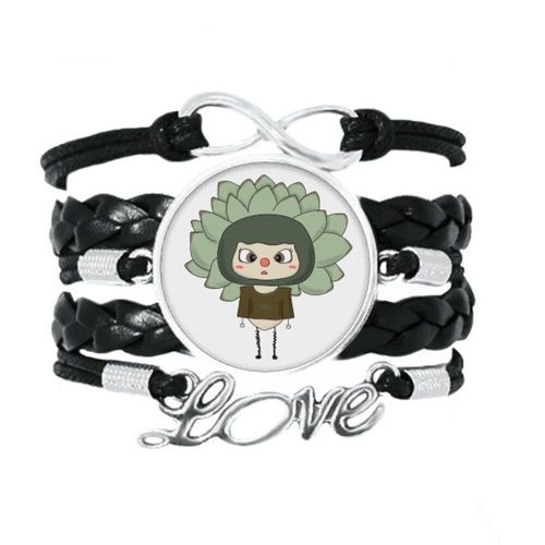 Bracelet En Cuir Torsadé Vert Soleil Beauté Uu, Accessoire D'amour, Corde À Tricoter