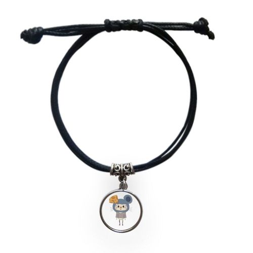 Bracelet En Cuir, Souris, Animal, Gris, Fromage, Uu, Bijoux Noirs
