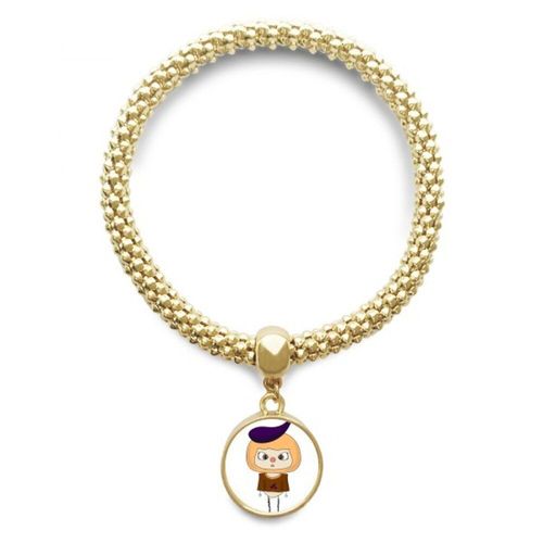 Bracelet Pendentif En Chaîne Dorée, Plante De Légumes, Violet Dîner Uu, Bijoux Ornement À La Main