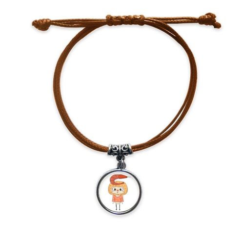 Bracelet En Cuir Synthétique Marron, Nourriture Crevette Rivière, Sain Et Délicieux, Corde Cachée, Bijoux Cadeau