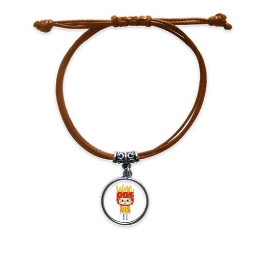 Bracelet En Cuir, Frites, Huile, Collation Jaune, Pomme De Terre Uu, Cuir, Cacher, Corde, Bijoux Marron, Cadeau