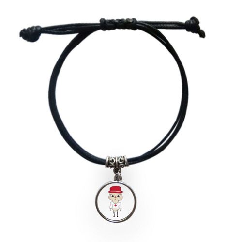 Bracelet En Érable Pour Pays Du Canada, Drapeau Australien, Uu, Bracelet En Corde De Cuir, Bijoux Noirs