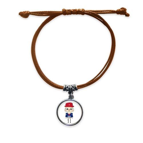 Bracelet En Cuir Avec Corde Cachée, Drapeau De Pays Cubain Uu, Bijoux Marron, Cadeau