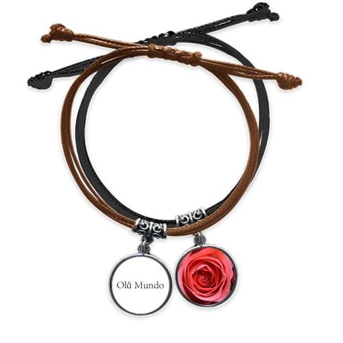 Bracelet En Cuir Rose, Chaîne À Main, Cadeau D'art Déco Portugais, À La Mode