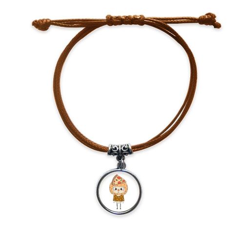 Bracelet En Cuir Pu, Pizza, Légumes, Saucisse, Délicieux, Caché, Corde, Bijoux Marron, Cadeau
