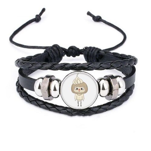Bracelet En Cuir Tressé Avec Odeur De Légumes Et D'ail, Blanc, Odeur Chaude, Corde Tissée