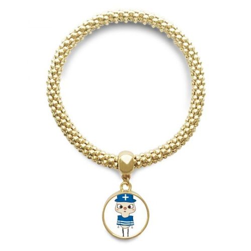 Bracelet Pendentif En Chaîne Dorée, Pays De La Grèce, Europe, Drapeau De La Culture Uu, Bijoux D'ornement À La Main