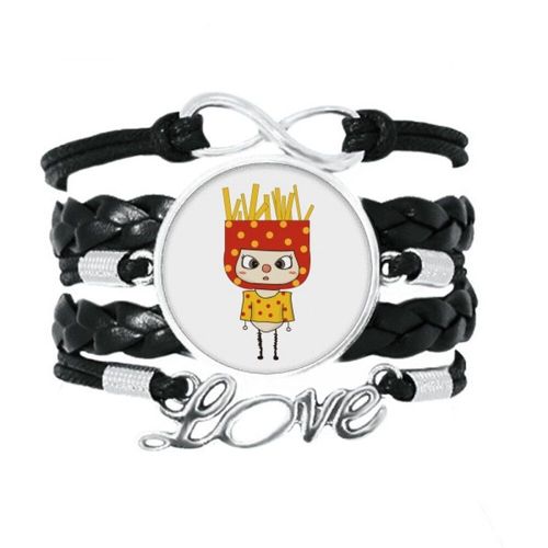 Bracelet En Cuir Torsadé, Huile De Frites, Collation Jaune, Pomme De Terre, Accessoire D'amour, Corde À Tricoter