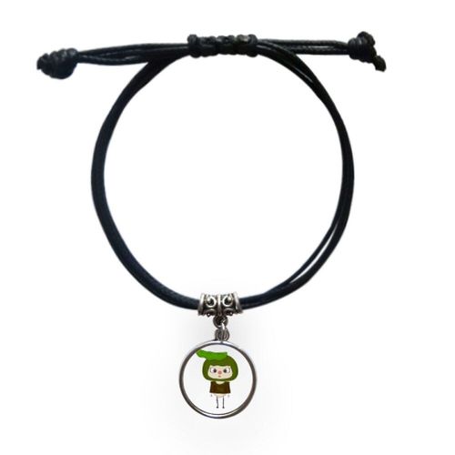 Bracelet En Cuir, Perles De Légumes Vertes, Délicieux, Bijoux Noirs
