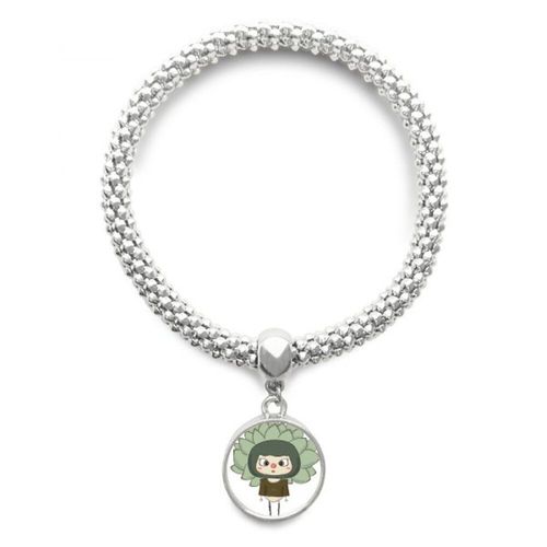 Bracelet En Argent Succulent Vert Soleil, Beauté Uu, Pendentif, Bijoux, Chaîne Réglable
