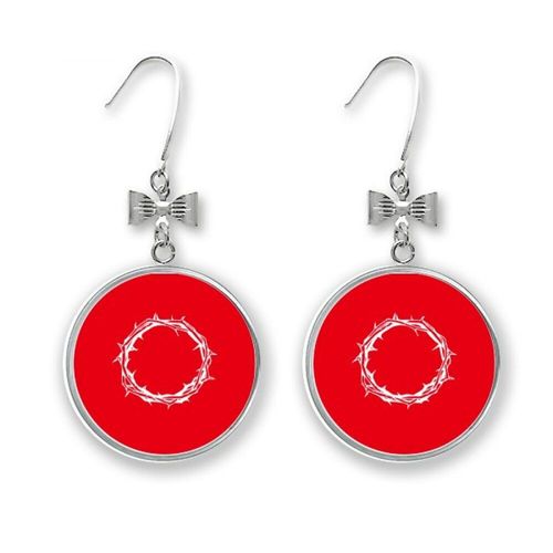 Couronne D'épines Innocents Sauveur Sacré Boucles D'oreilles Goutte Stud Percé Crochet