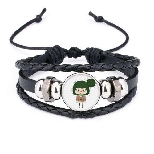 Bracelet En Cuir Tressé, Cactus Vert Sable, Eau Dangereuse, Corde Tissée