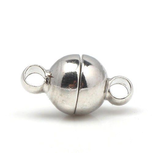 Lot De Fermoirs Magnétiques Ronds, 6mm, Plaqué Argent/Or, Pour Fabrication De Bijoux, Bracelet, Accessoires De Collier, Diy, Offre Spéciale, 6 Pièces