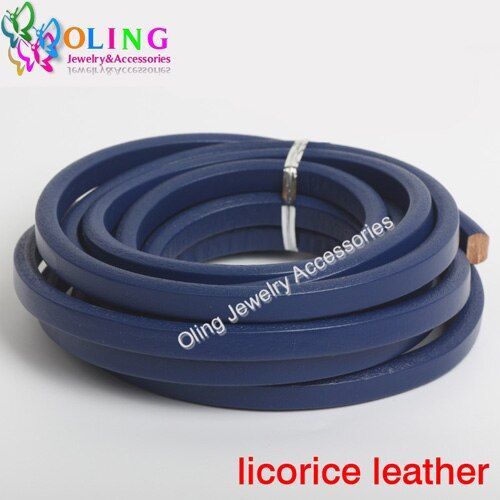 Cordon Multicolore En Cuir De Réglisse Véritable, 25cm, 10x6mm, Fourniture De Bracelets Pour Femmes/Hommes, Bricolage, Fabrication De Bijoux