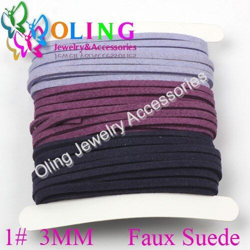 Olingart Cordon En Daim Faux 3*1.5mm 9m, Corde Plate/Cuir, Accessoires Boucles D'oreilles, Ras Du Cou De Bracelet, Fabrication De Bijoux, 2019