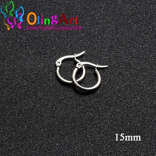 Boucles D'oreilles Grand Cercle Pour Femmes, 2 Pièces/Paire, En Acier Inoxydable, Couleur Or/Argent/Or Rose/Fille, Fabrication De Bijoux, Livraison Gratuite