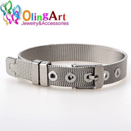 Bracelet À Mailles En Acier Inoxydable Pour Femme, Simple Et Réglable, Couleur Argent/Noir, 8/10/12/14/16/18mm, Fabrication De Bijoux
